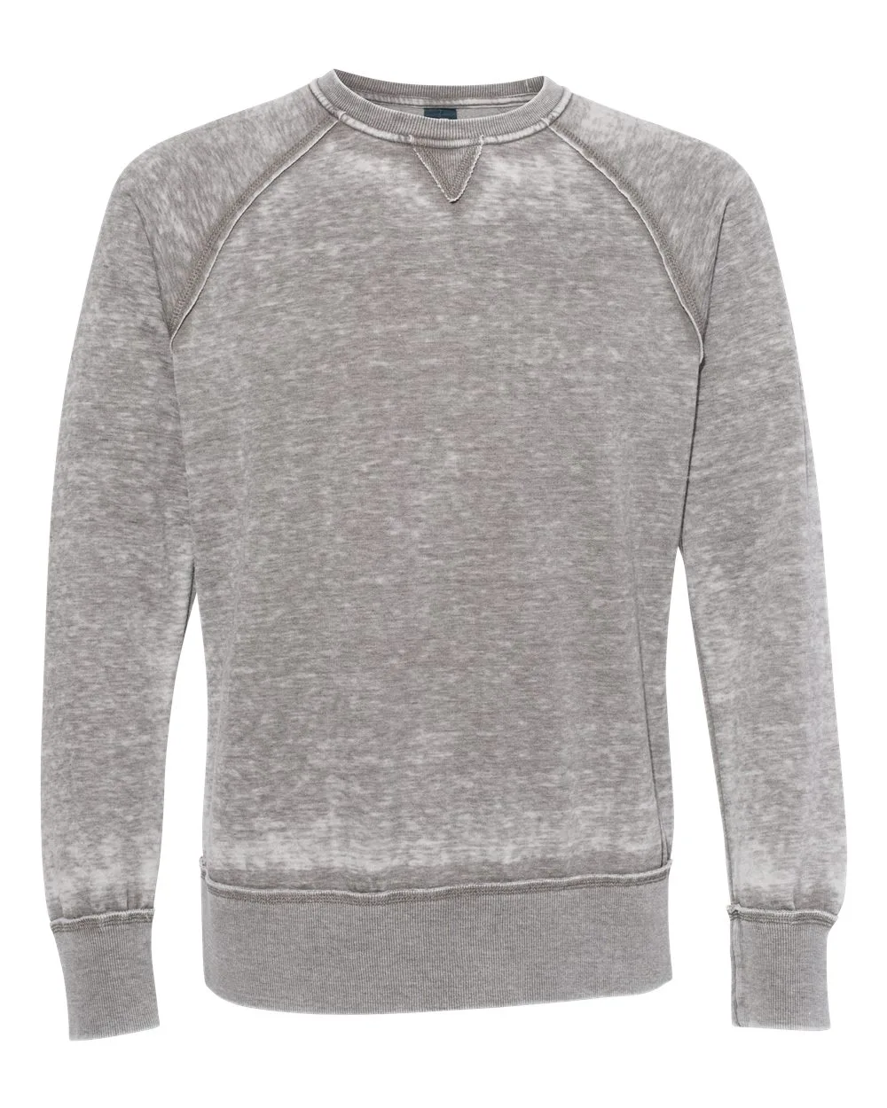 J. America 8920 Men's Vintage Zen Fleece Crewneck Sweatshirt — blank crewneck sweatshirt, front view