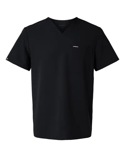 Jaanuu M10001 Men's Holmes Everyday 1-Pocket Scrub V-Neck Top — blank garment, front view