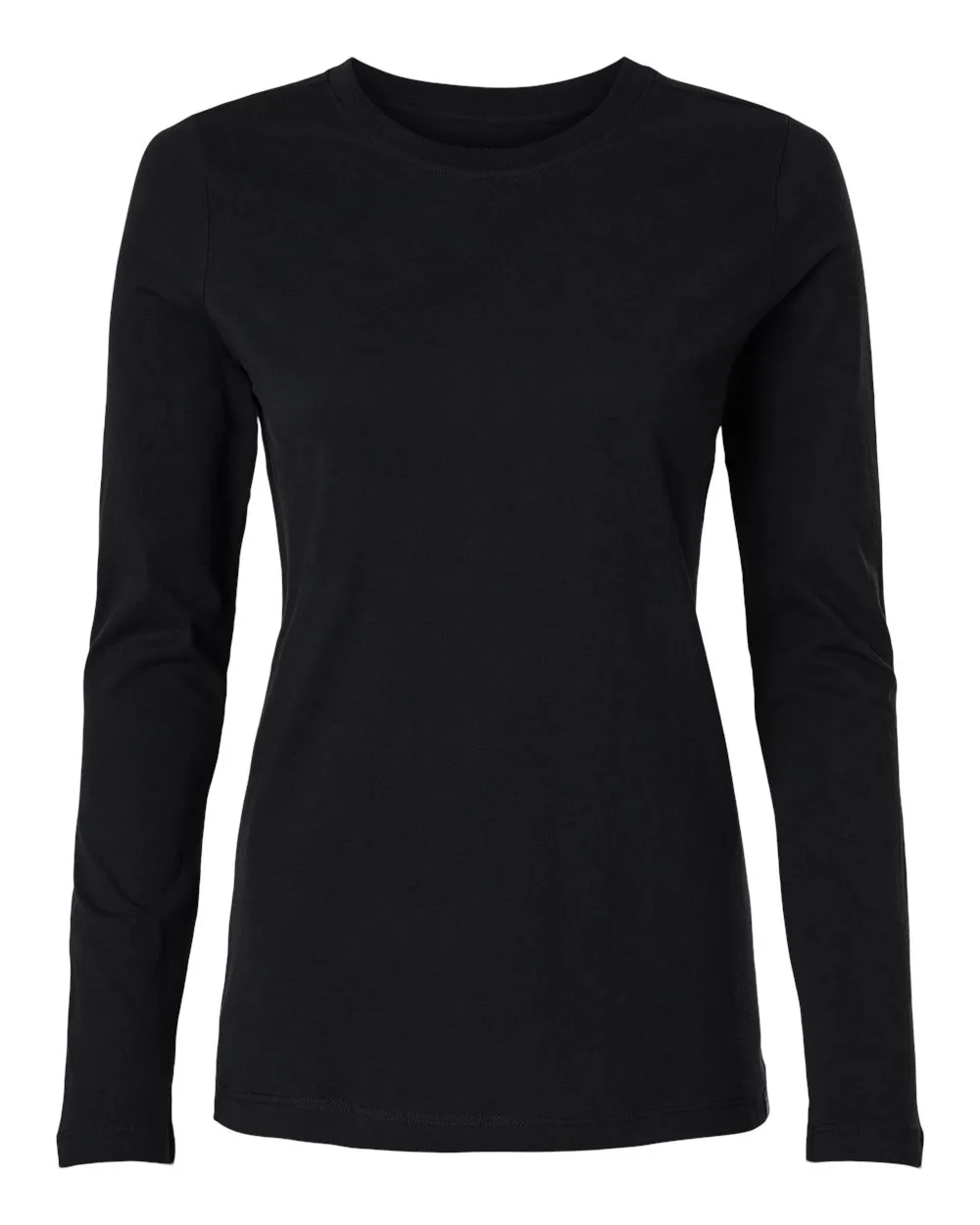 Jaanuu W30002U Women's RegenX Cotton Underscrub Long Sleeve T-Shirt — blank long sleeve tee, front view