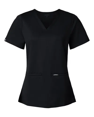 Jaanuu W30003 Women's Cesi UltraSOFT­™ Scrub V-Neck Top — blank garment, front view