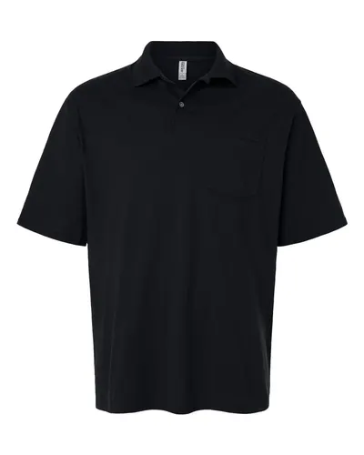 JERZEES 436MP Men's Dri-Power® Polo with Pocket — blank polo, front view