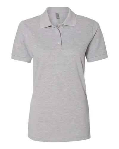 JERZEES 443W Women's 100% Ring-Spun Cotton Piqué Polo — blank polo, front view