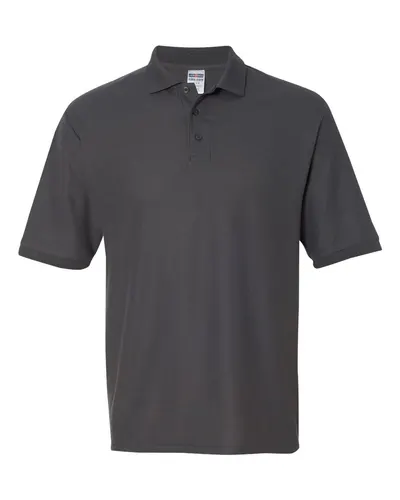 JERZEES 537MR Men's Easy Care™ Piqué Polo — blank polo, front view