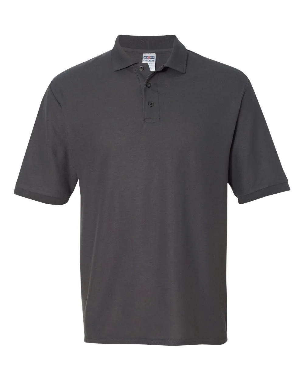 JERZEES 537MR Men's Easy Care™ Piqué Polo — blank polo, front view