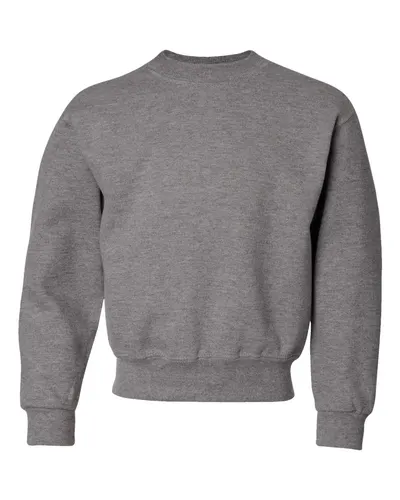 JERZEES 562BR Youth NuBlend® Crewneck Sweatshirt — blank crewneck sweatshirt, front view