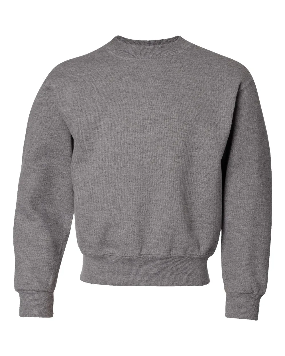 JERZEES 562BR Youth NuBlend® Crewneck Sweatshirt — blank crewneck sweatshirt, front view