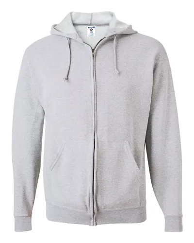 JERZEES 993MR Unisex NuBlend® Full-Zip Hooded Sweatshirt — blank hooded sweatshirt, front view