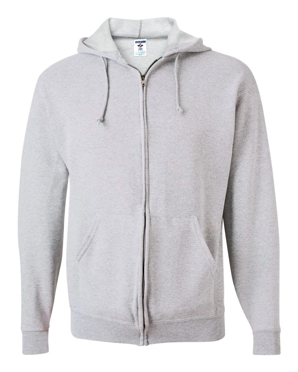 JERZEES 993MR Unisex NuBlend® Full-Zip Hooded Sweatshirt — blank hooded sweatshirt, front view