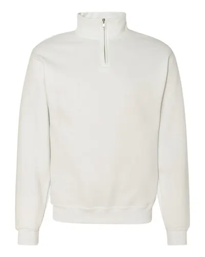 JERZEES 995MR Unisex Nublend® Cadet Collar Quarter-Zip Sweatshirt — blank crewneck sweatshirt, front view