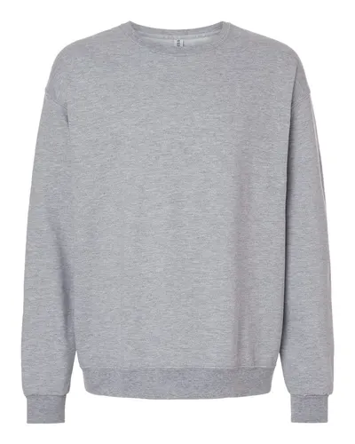 JERZEES IC48MR Unisex Ultimate CVC Crewneck Sweatshirt — blank crewneck sweatshirt, front view