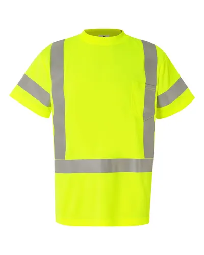 Kishigo 91189119 Unisex Class 3 T-Shirt — blank t-shirt, front view