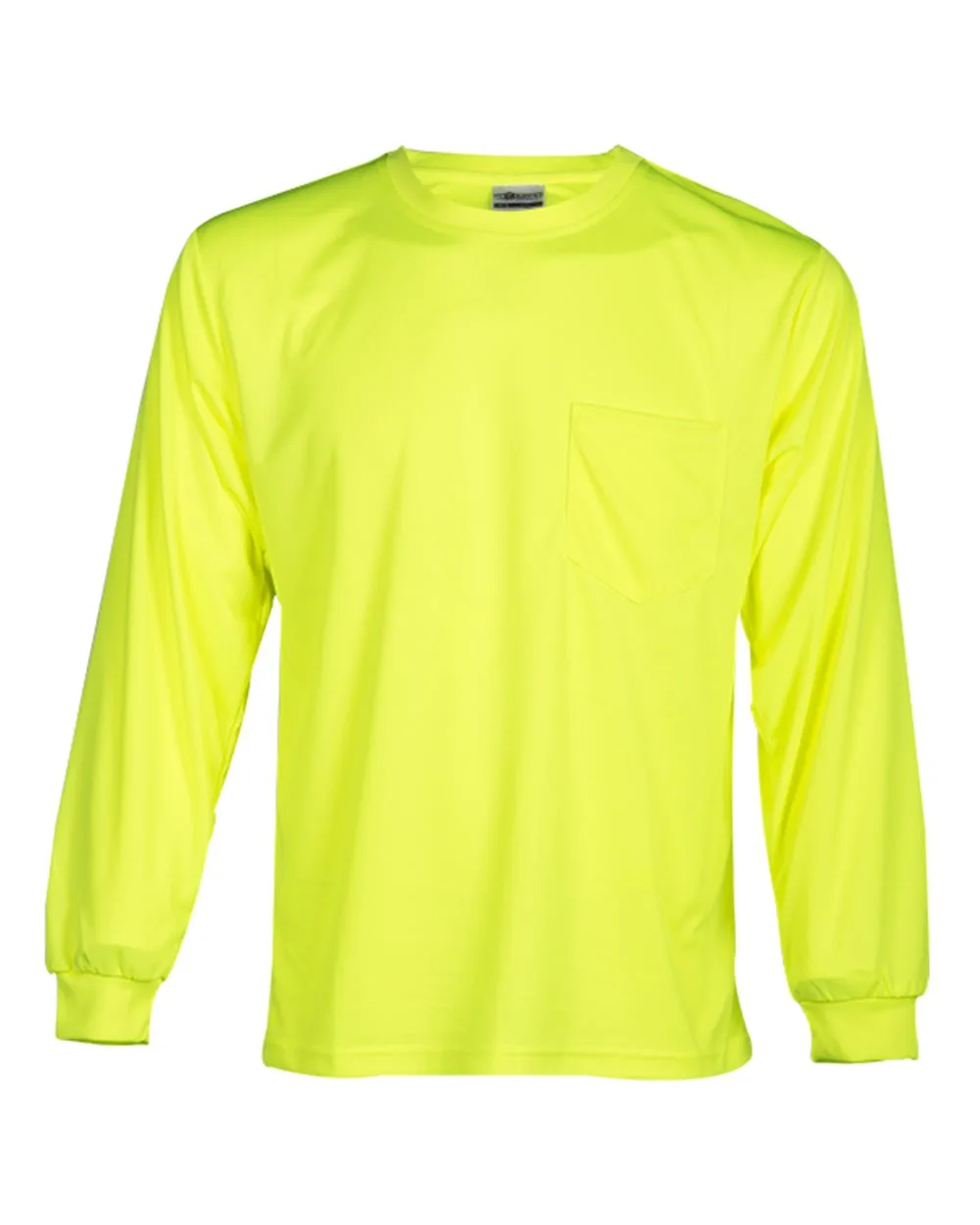 Kishigo 91229123 Unisex Microfiber Polyester Long Sleeve T-Shirt — blank long sleeve tee, front view
