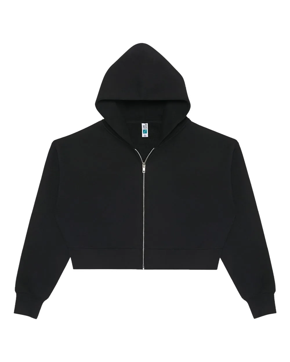 Lane Seven LS88003 Women's Relaxed Cropped Full-Zip Hoodie Sweatshirt — blank hooded sweatshirt, front view