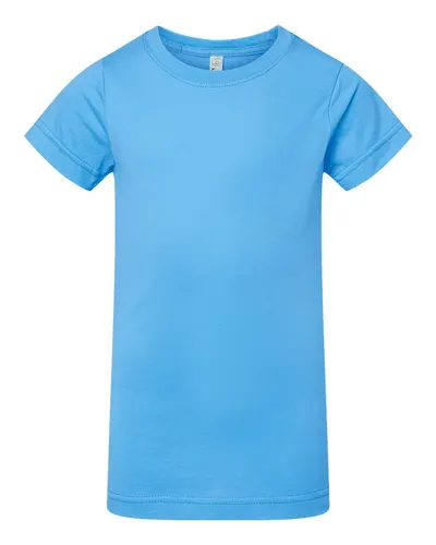 LAT 2616 Girls' Fine Jersey Tee — blank t-shirt, front view