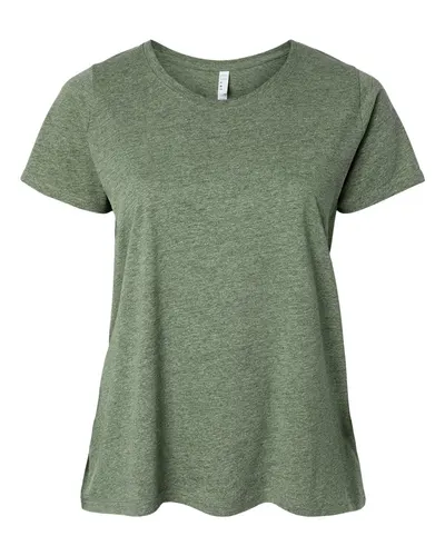 LAT 3816 Women's Curvy Collection Fine Jersey Tee — blank t-shirt, front view