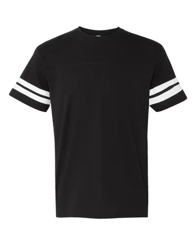LAT 6937 Unisex Football Fine Jersey Tee — blank t-shirt, front view