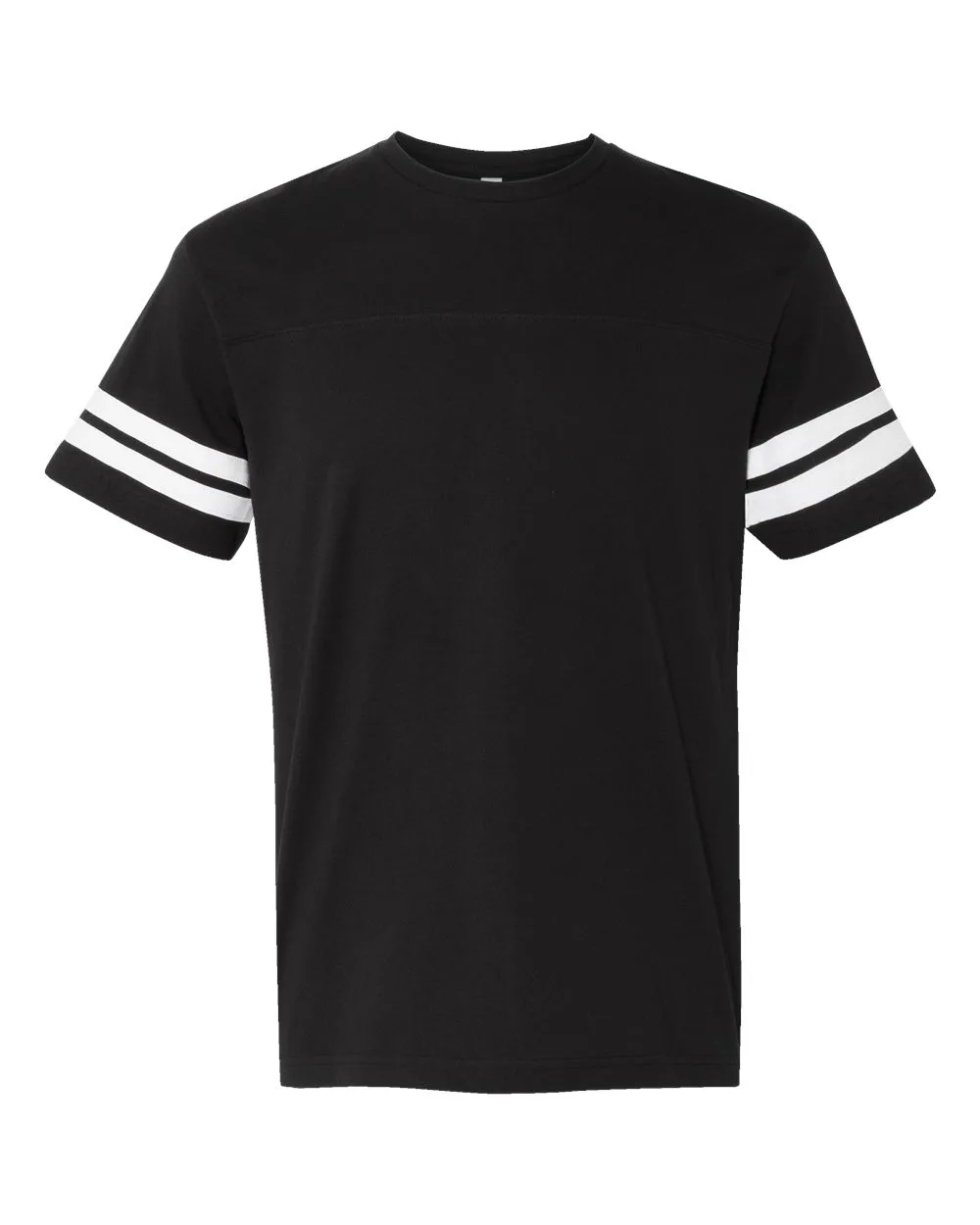 LAT 6937 Unisex Football Fine Jersey Tee — blank t-shirt, front view