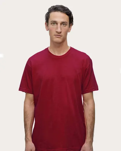 Los Angeles Apparel 20001 Unisex USA-Made Fine Jersey T-Shirt — blank t-shirt, front view