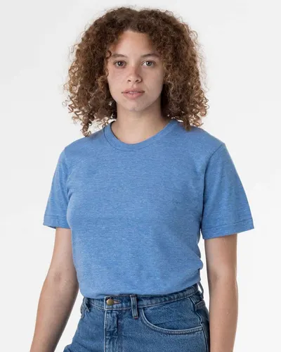 Los Angeles Apparel TR01 Unisex USA-Made Triblend T-Shirt — blank t-shirt, front view