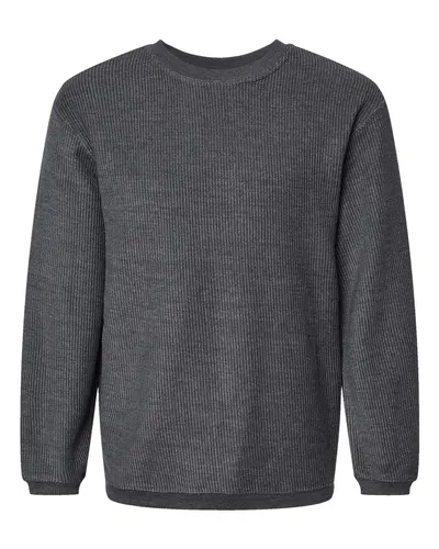 MV Sport 19179 Unisex Corded Crewneck Sweatshirt — blank crewneck sweatshirt, front view