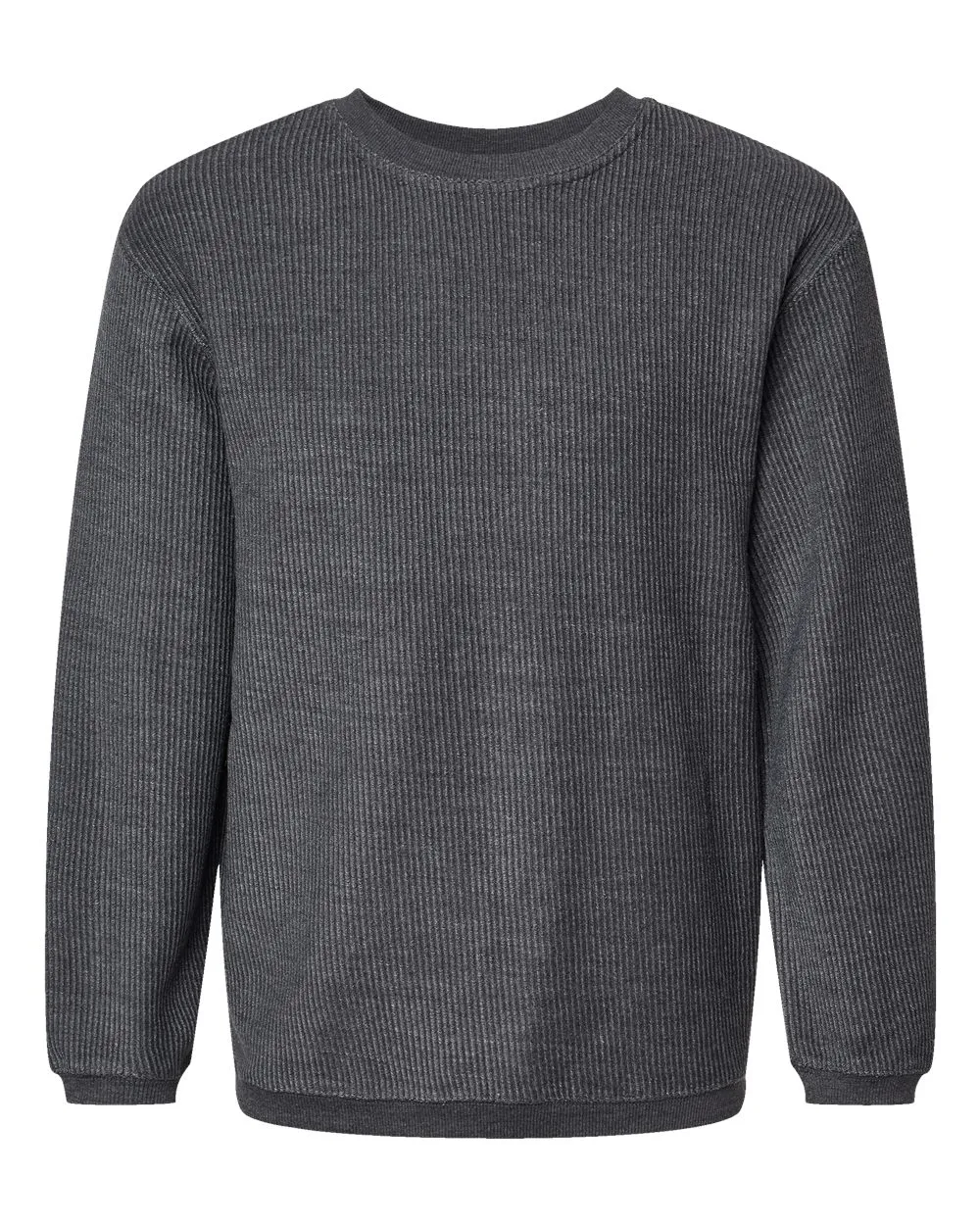 MV Sport 19179 Unisex Corded Crewneck Sweatshirt — blank crewneck sweatshirt, front view