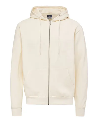 MV Sport 2349 Unisex Retro Heather Full-Zip Hooded Sweatshirt — blank hooded sweatshirt, front view