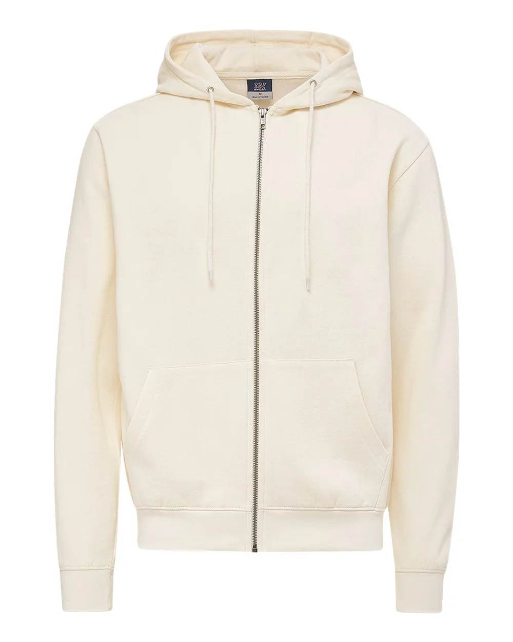MV Sport 2349 Unisex Retro Heather Full-Zip Hooded Sweatshirt — blank hooded sweatshirt, front view