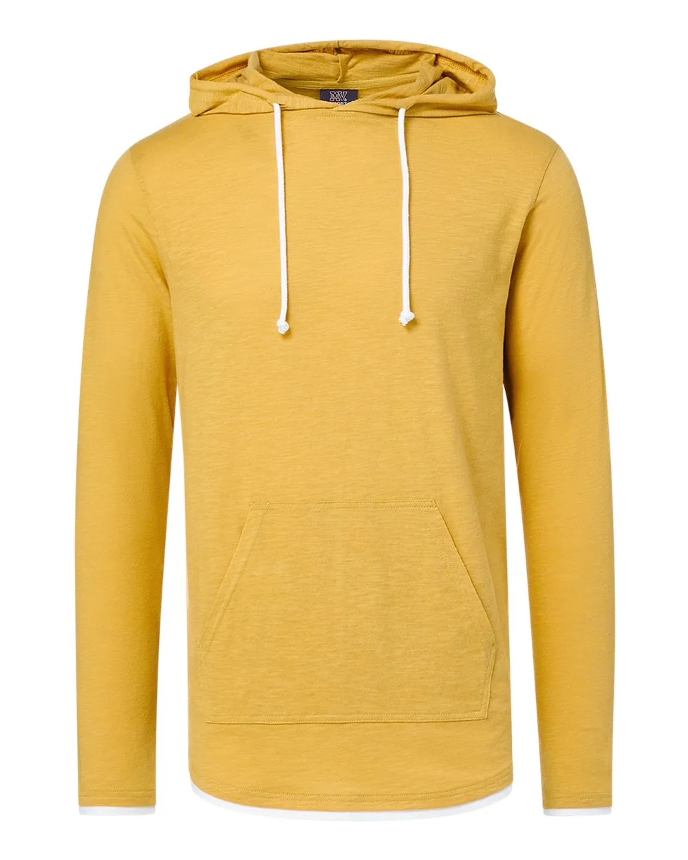MV Sport 24401 Unisex Miles Slub Hooded Long Sleeve T-Shirt — blank hooded sweatshirt, front view