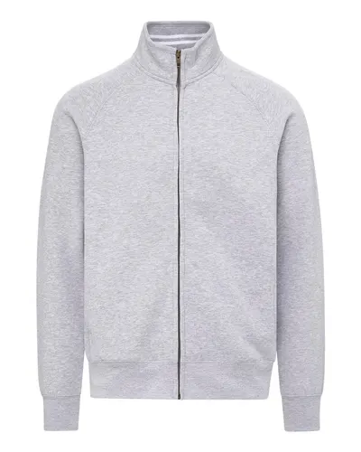 MV Sport 25157 Men's Vintage Fleece Track Jacket — blank jacket, front view
