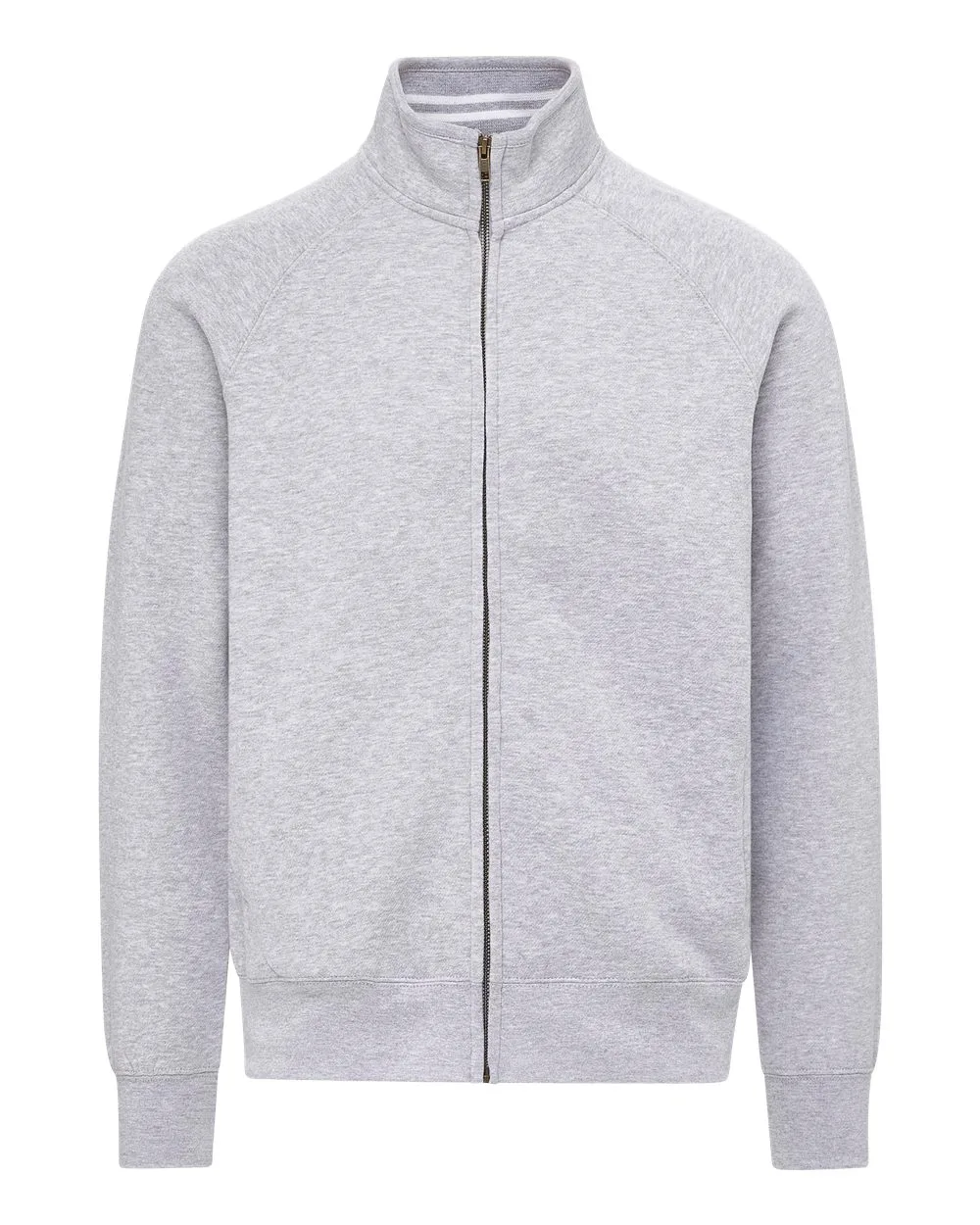 MV Sport 25157 Men's Vintage Fleece Track Jacket — blank jacket, front view