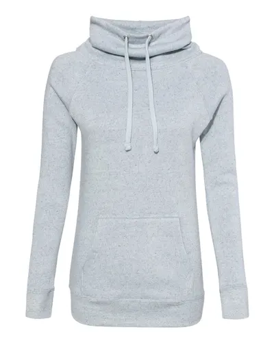 MV Sport W20155 Women’s Space-Dyed Cowl Neck Sweatshirt — blank crewneck sweatshirt, front view