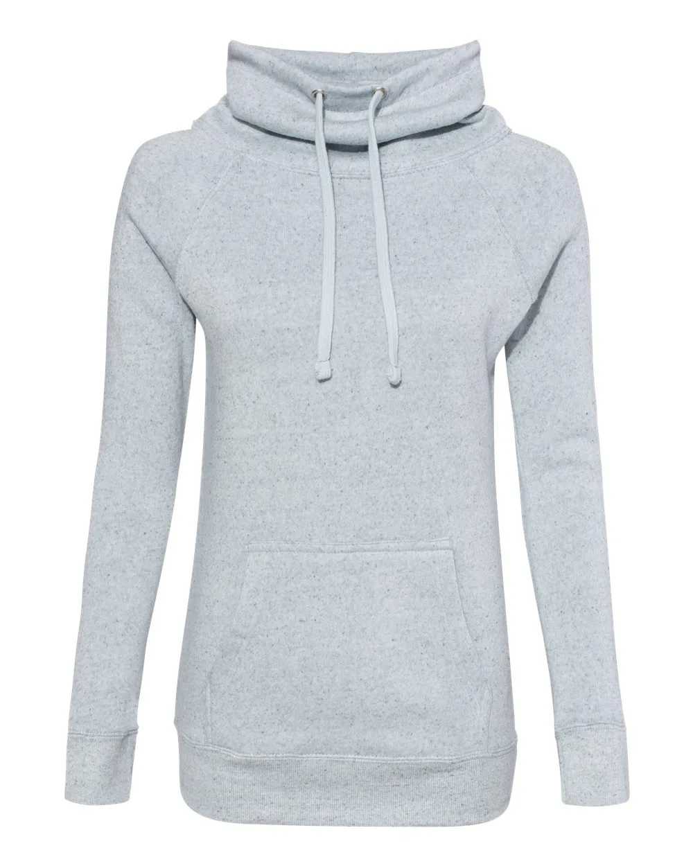MV Sport W20155 Women’s Space-Dyed Cowl Neck Sweatshirt — blank crewneck sweatshirt, front view
