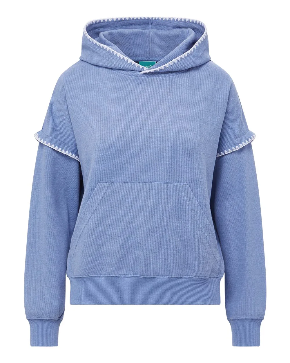 MV Sport W25115 Women's Mood & Vibe™ Teegan Crafty Hooded Sweatshirt — blank hooded sweatshirt, front view