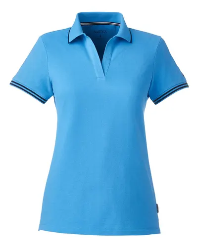 Nautica N17168 Women's Deck Polo — blank polo, front view