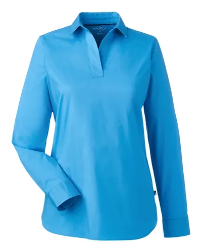 Nautica N17289 Women's Staysail Shirt — blank garment, front view
