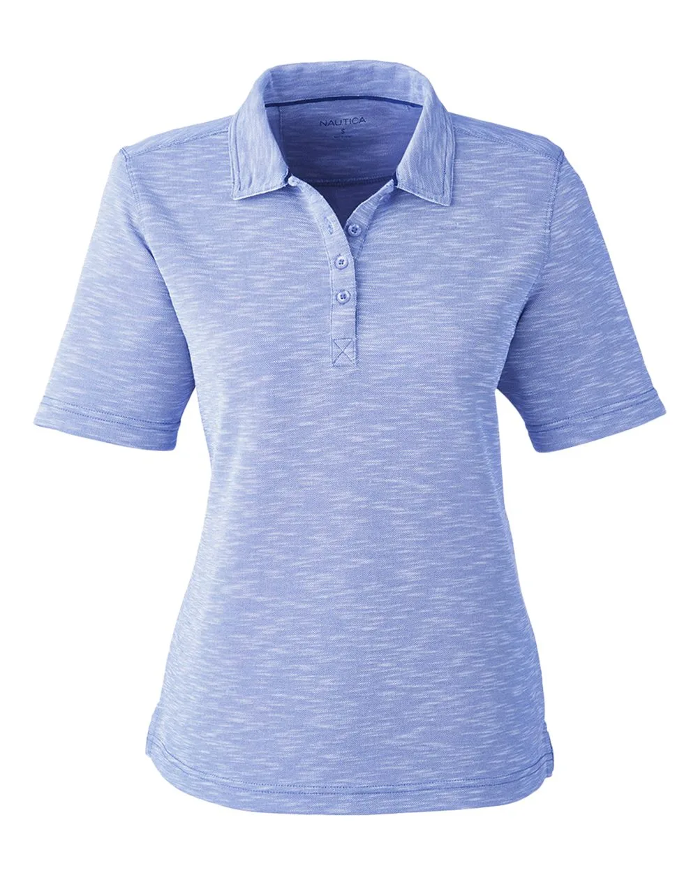 Nautica N17974 Women's Sun Surfer Slub Polo — blank polo, front view