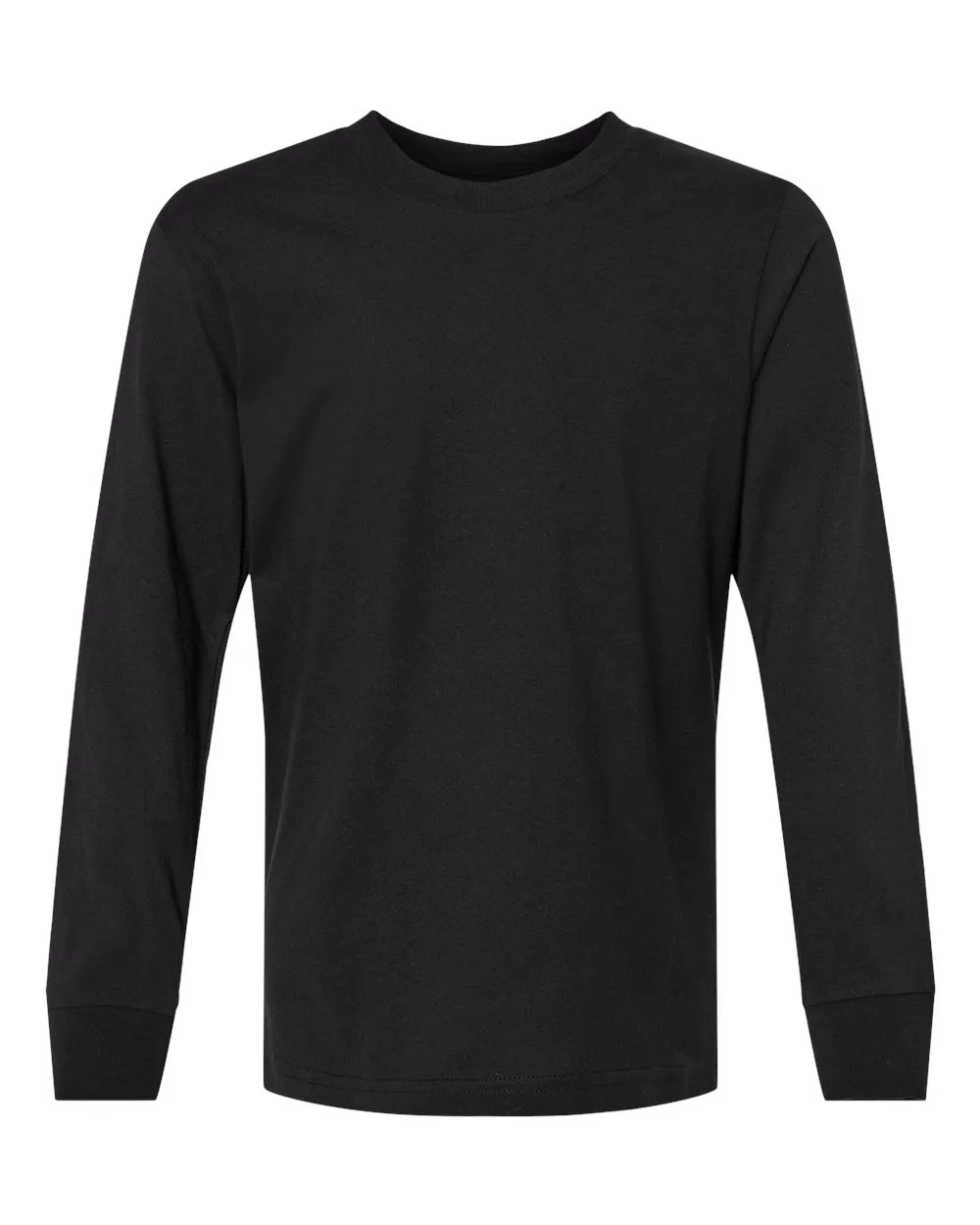 Next Level 3311 Youth Cotton Long Sleeve T-Shirt — blank long sleeve tee, front view