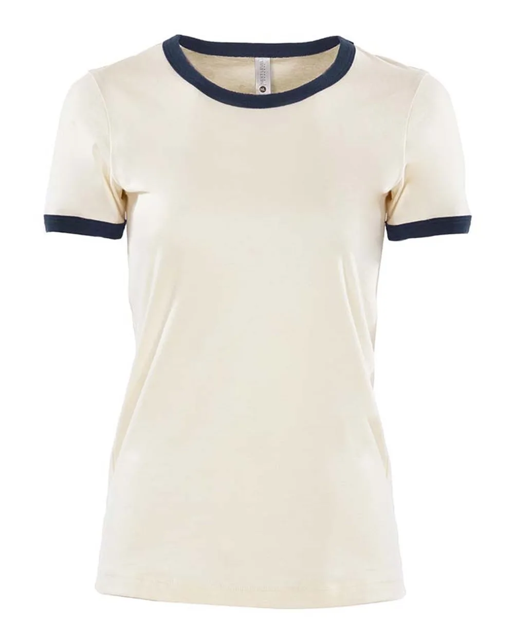 Next Level 3904 Women's Ringer Tee — blank t-shirt, front view