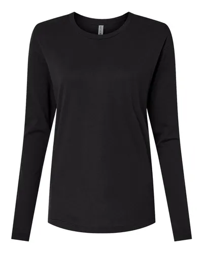 Next Level 3911 Women's Cotton Relaxed Long Sleeve T-Shirt — blank long sleeve tee, front view