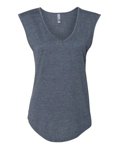 Next Level 5040 Women's Festival Sleeveless Deep V-Neck T-Shirt — blank tank top, front view