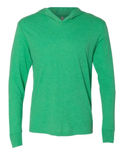 Next Level 6021 Unisex Triblend Hooded Long Sleeve Pullover T-Shirt — blank hooded sweatshirt, front view