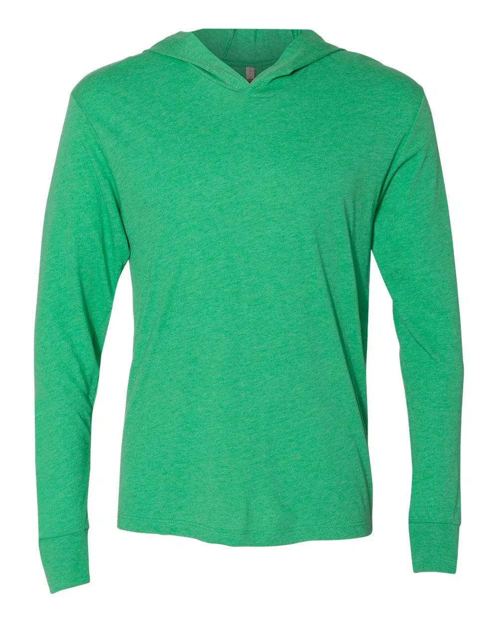 Next Level 6021 Unisex Triblend Hooded Long Sleeve Pullover T-Shirt — blank hooded sweatshirt, front view