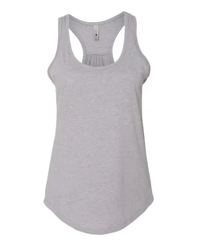Next Level 6338 Women's Gathered Racerback Tank — blank tank top, front view
