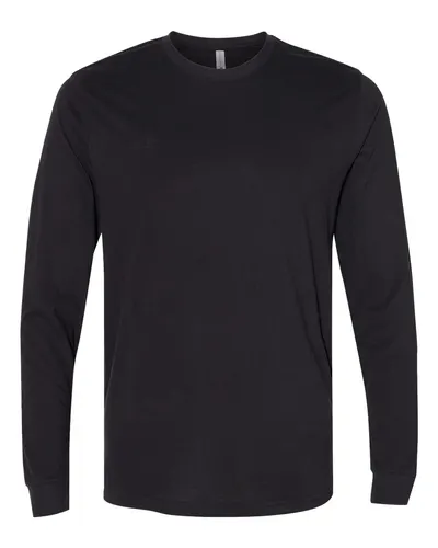 Next Level 6411 Unisex Sueded Long Sleeve T-Shirt — blank long sleeve tee, front view