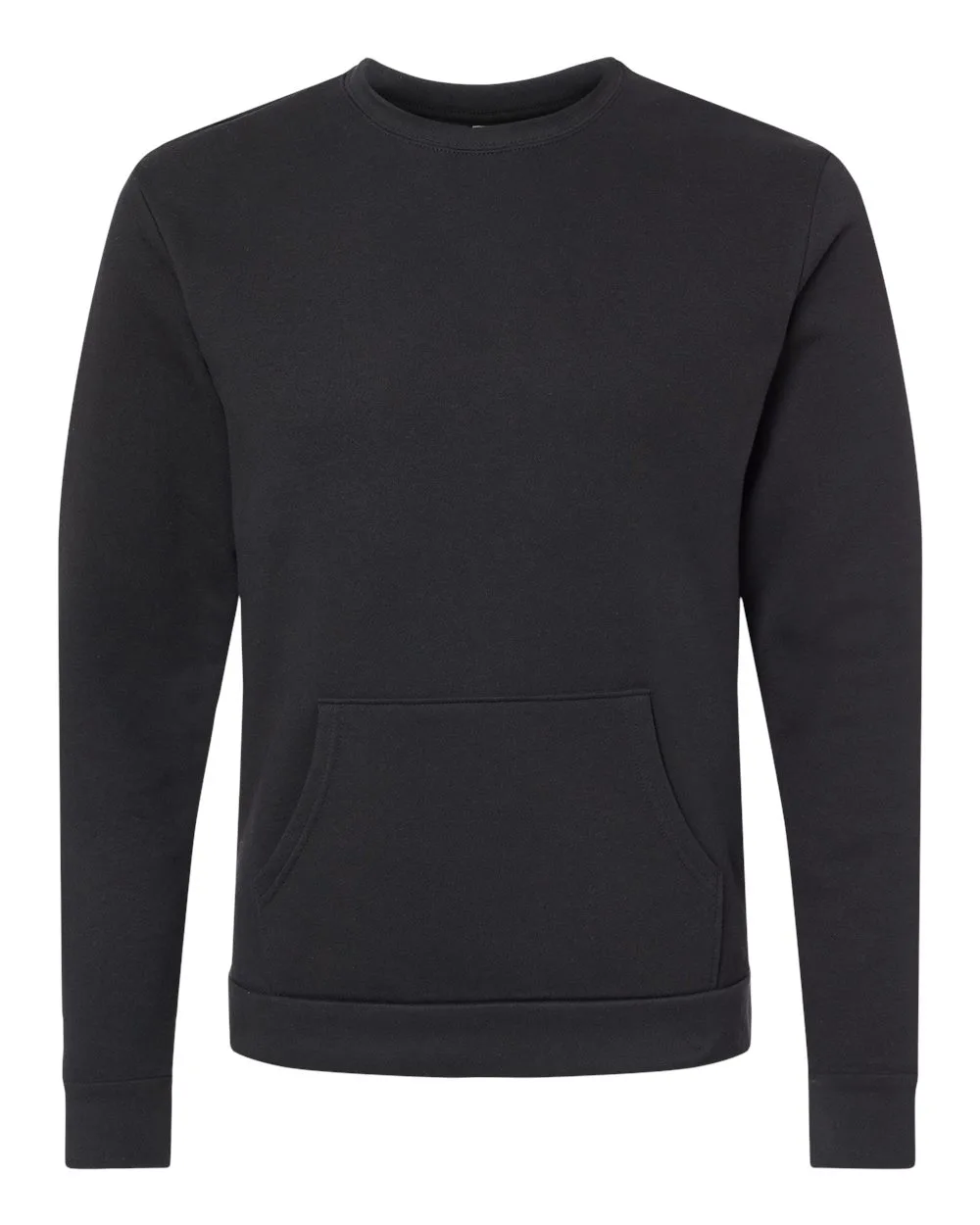 Next Level 9001 Unisex Santa Barbara Pocket Crewneck Sweatshirt — blank crewneck sweatshirt, front view