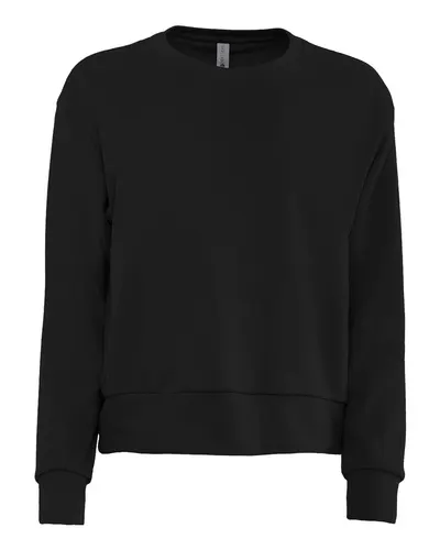 Next Level 9084 Women's Laguna Sueded Crewneck Sweatshirt — blank crewneck sweatshirt, front view