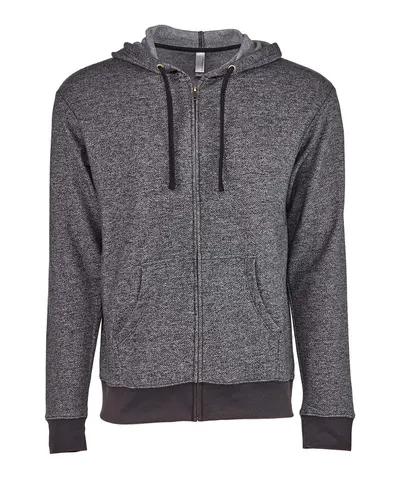 Next Level 9600 Unisex Pacifica Full-Zip Hoodie Sweatshirt — blank hooded sweatshirt, front view