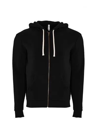 Next Level 9602 Unisex Santa Barbara Full-Zip Hoodie Sweatshirt — blank hooded sweatshirt, front view
