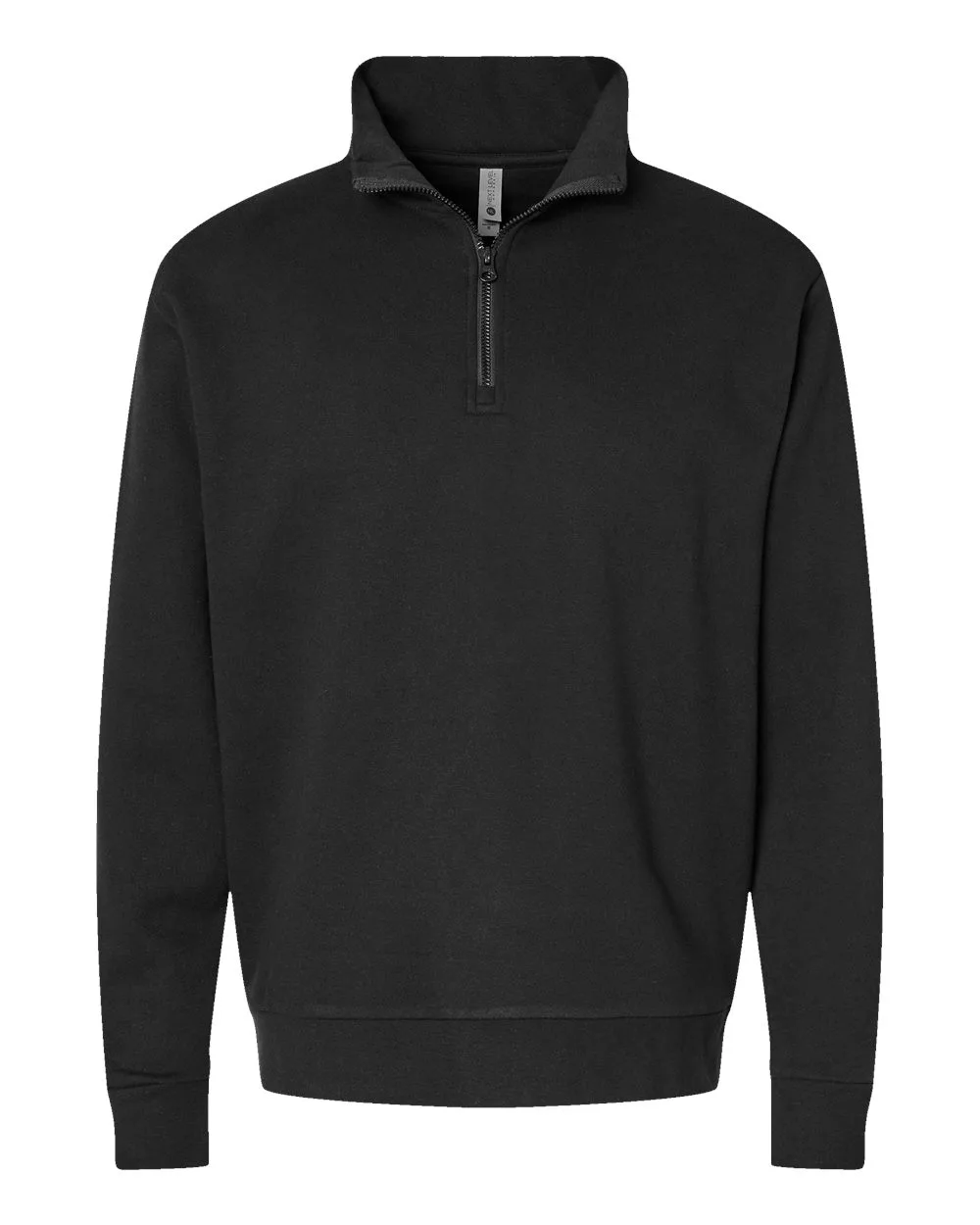 Next Level 9643 Unisex Fleece Quarter-Zip Pullover — blank fleece pullover, front view