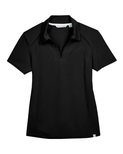 North End 78632 Women's Recycled Polyester Performance Pique Polo — blank polo, front view